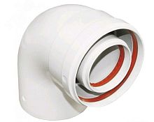 Отвод 90град. промежуточный коаксиальный d 60-100 мм без муфты | код MT71410151 | Baxi