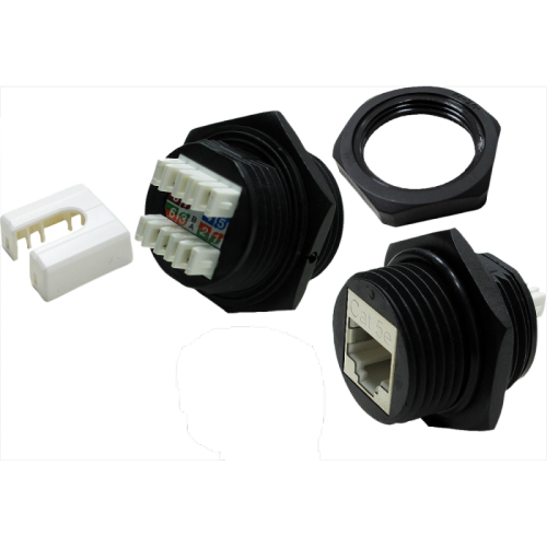 Индустриальный модуль Keystone, RJ45, cat.5e, STP, 180 градусов, IP68 | код LAN-OK45S5E/180-WP | LANMASTER