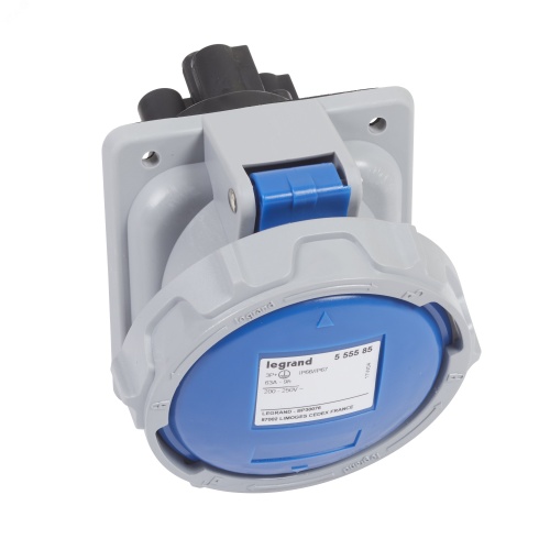 Розетка встроенная - 63А - 3К+З - 230В - IP67 | код 555585 | Legrand Розетка встроенная - 63А - 3К+З - 230В - IP67 | код 555585 | Legrand