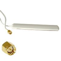 Антенна GSM RUICHI, 2 дБ, RG174, SMA-P, 3 м, белая | код 110681 | Ruichi