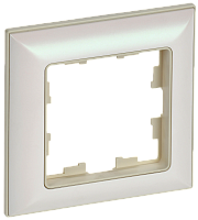BRITE Рамка 1-мест. РУ-1-Бр беж./жемч. IEK | код BR-M12-12-1-K10 | IEK