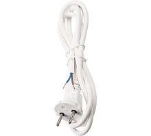 Шнур сетевой с вилкой ПВС 2x0,75мм2 1,5м б/з белый TDM | код SQ1305-0071 | TDM