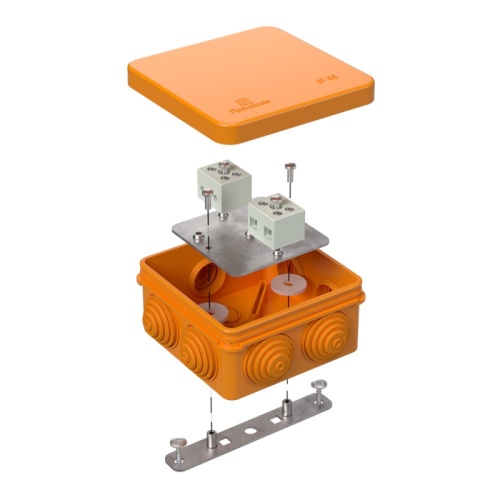 Коробка огнестойкая для о/п 40-0210-FR6.0-4 Е15-Е120 RAL2004 80х80х40 (44 шт/кор) Промрукав | код 40-0210-FR6.0-4 | ПРОМРУКАВ
