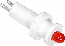 Светодиодная лампа СКЛ-17.3А-К-2-36, красная, выводы жесткие под пайку, 36В 50Гц/пост., диаметр посадочного отверстия 8мм, УХЛ2.1 | код A8021-80065321 | Каскад-Электро