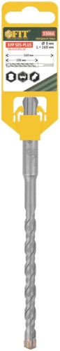Бур по бетону SDS-PLUS профи крестообразная вставка двойная спираль 8х160мм FIT 33066 фото 3