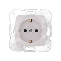 DEA Розетка 1-ая керамика с/з с/у 16А мех. Бел KRANZ | код KR-78-0215 | KRANZ