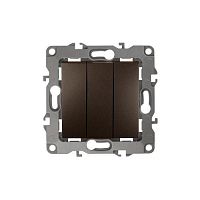 Выключатель тройной, 10АХ-250В, Эра12, бронза,12-1107-13 | код Б0019300 | ЭРА