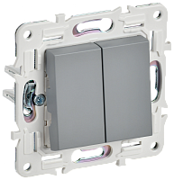 SKANDY Выключ. 2-кл. прох. 10А SK-V05Gr сер. IEK | код SK-V22-0-10-K03 | IEK