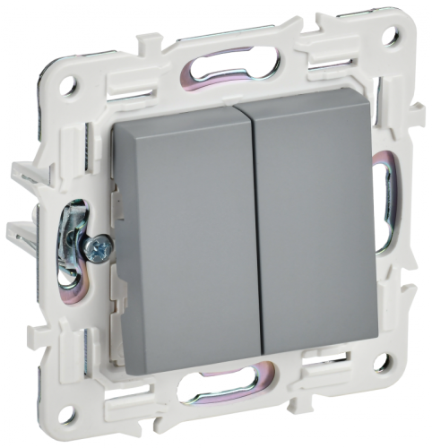 SKANDY Выключ. 2-кл. прох. 10А SK-V05Gr сер. IEK | код SK-V22-0-10-K03 | IEK