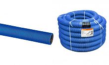 Труба гофрированная двустенная ПНД d 63 с зондом (50 м/уп.) синяя TDM | код SQ0413-6063 | TDM