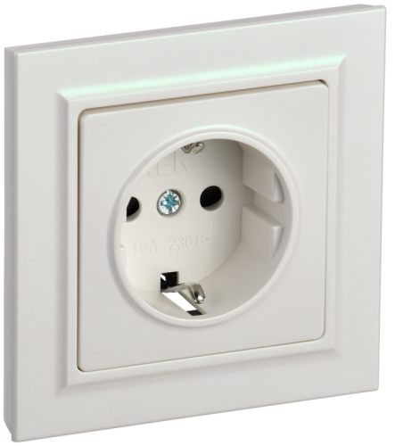 BRITE Роз. с з/к/ш 16А в сб. РСР14-1-0-БрЖ жемч. IEK | код BR-R14-16-K36-F | IEK