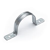 Скоба металлическая двухлапковая усиленная противопожарная СМДУ d48-50 мм отв. d 6,5 мм (50шт/250шт уп/кор) Промрукав | код PR13.02442 | ПРОМРУКАВ