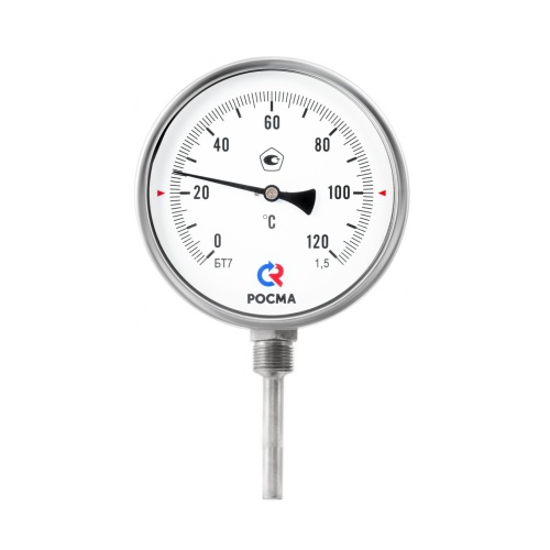 Термометр биметаллический осевой БТ-51.211 0...120С 1/2' 150 кл.1.5 | код 2540 | РОСМА Термометр биметаллический осевой БТ-51.211 0...120С 1/2' 150 кл.1.5 | код 2540 | РОСМА