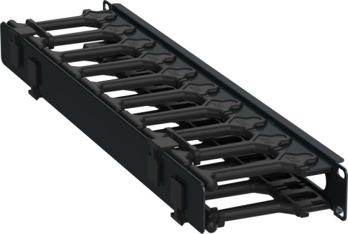 Кабель-органайзер горизонтальный 19 1U черный РФ | код ZP-CC05-01U-H-R | ITK