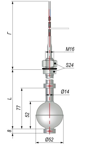 Датчик уровня поплавковый ПДУ-3.1.200/2 | код 135062 | ОВЕН Датчик уровня поплавковый ПДУ-3.1.200/2 | код 135062 | ОВЕН