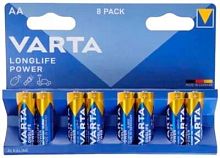 Батарея Varta Longlife power High Energy Alkaline LR6 AA (8шт) блистер | код 1900509 | VARTA