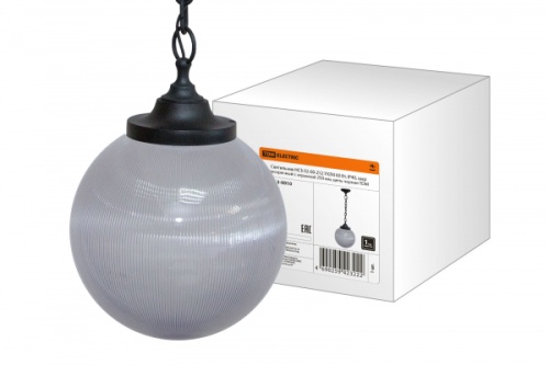 Светильник НСБ 02-60-252 УХЛ4 60 Вт, IP40, шар прозрачный с огранкой 250 мм, цепь черная TDM | код SQ0313-0010 | TDM Светильник НСБ 02-60-252 УХЛ4 60 Вт, IP40, шар прозрачный с огранкой 250 мм, цепь черная TDM | код SQ0313-0010 | TDM