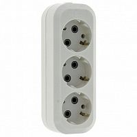 Колодка розеточная ЭКСПЕРТ 3-местный, с заземлением, AKB16-3 | код. AKB16-3 | EKF