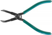 P9508C Щипцы загнутые 90° для стопорных колец удлиненные с ПВХ рукоятками, сжим, 215 мм, 10-32 мм | код P9508C | JONNESWAY