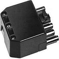 Вилочный разъем на кабель диам. 8,5 - 10 мм, 6 полюсов, винтовая фиксация, номинальное напряжение: 250V, номинальный ток: 16A, цвет корпуса: черный, цвет контактной вставки: черный + коричневый, серия gesis ST18/6 | код 93.934.3953.0 | Wiel