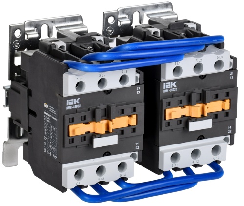 Контактор КМИ-35032 реверс 50А 230В/АС3 2НО;2НЗ | код KKM33-050-230-22-1 | IEK Контактор КМИ-35032 реверс 50А 230В/АС3 2НО;2НЗ | код KKM33-050-230-22-1 | IEK