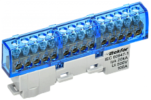 TEKFOR Шина N ноль неизолированная на универсальном держателе 6х9-14-С IEK | код TF-NN10-14-DL-K07 | IEK