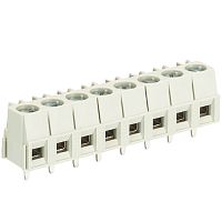 Клемма на печатную плату, подвод кабеля сбоку, 8 полюсов, шаг: 5,00 мм, винтовая фиксация провода, без маркировки, 300V, 10A, цвет: серый, серия 8192 | код 25.191.0853.0 | Wieland