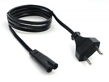 Кабель питания аудио/видео Cablexpert PC-184-VDE-1M, 1м, CEE 7/16 - C7, VDE, 2-pin, 2х0,75, черный, пакет | код PC-184-VDE-1M | Cablexpert