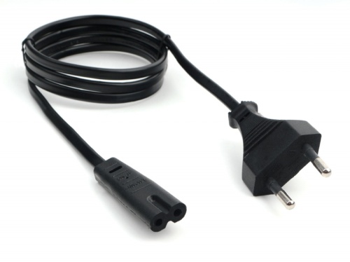 Кабель питания аудио/видео Cablexpert PC-184-VDE-1M, 1м, CEE 7/16 - C7, VDE, 2-pin, 2х0,75, черный, пакет | код PC-184-VDE-1M | Cablexpert