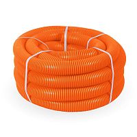 Труба гофрированная ПНД лёгкая 350 Н безгалогенная(HF) оранжевая с/з д50 | код PR.025061 | Промрукав