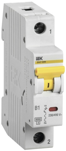 Автоматический выключатель ВА47-60M 1Р 50А 6кА D | код MVA31-1-050-D | IEK 