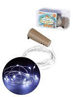 Гирлянда-пробка для бутылки Роса20 20LED, 2м, 6000К, 3xAG13/LR44, TDM | код SQ0361-0103 | TDM