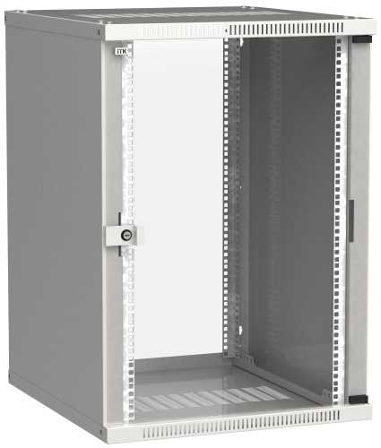 ITK Шкаф настенный LINEA WE 18U 600х650мм дверь стекло серый | код LWE3-18U67-GF | IEK ITK Шкаф настенный LINEA WE 18U 600х650мм дверь стекло серый | код LWE3-18U67-GF | IEK