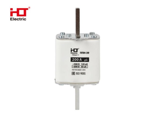 Плавкая вставка предохранителя ППН-39, габарит 3, 630/200А HLT | код 091-01-062 | HLT