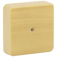 Коробка распаячная 75х75х20 (без клеммы) сосна IP40 (100/3000) | код Б0031179 | ЭРА