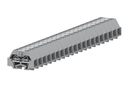 241357 Клемма TB концевая проходная 2-2 с бок. подключ. с защелк. ножками, жёлто-зел., шт | код 241357 | SUPU