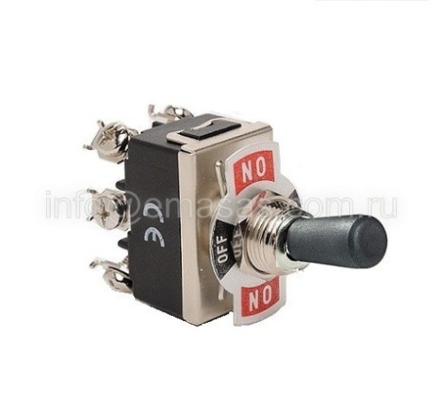 Тумблер ON-OFF-ON (дубль контактов) | код MA213 | EMAS Тумблер ON-OFF-ON (дубль контактов) | код MA213 | EMAS