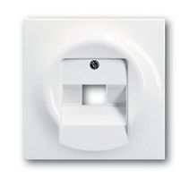 Плата центральная (накладка) для 1-постовой телекоммуникационной розетки 0213, 0216, с полем для надписи, серия impuls, цвет альпийский белый 1803-74 | код 2CKA001753A8964 | ABB