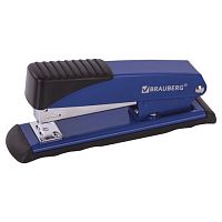 Степлер №24/6, 26/6 металлический BRAUBERG Office, до 30 листов, синий, 228612 | код 228612 | BRAUBERG