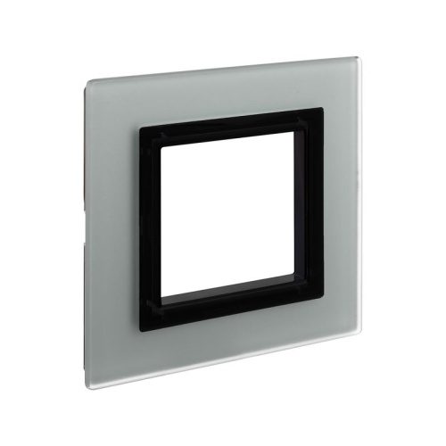 Рамка из натурального стекла,, ''Avanti'', светло-серая, 2 модуля | код 4404822 | DKC фото 2