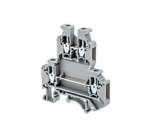 Клемма винтовая двухуровневая, 4 мм2, серая MTU-D4 | код 57473 | MEYERTEC