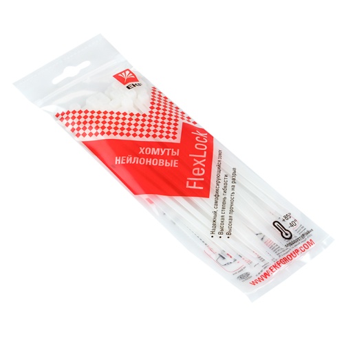 Хомут P6,6 стандартный (б), 3,6x150 (100шт) FlexLock PROxima | код plc-fl-ctsw-3.6x150 | EKF Хомут P6,6 стандартный (б), 3,6x150 (100шт) FlexLock PROxima | код plc-fl-ctsw-3.6x150 | EKF
