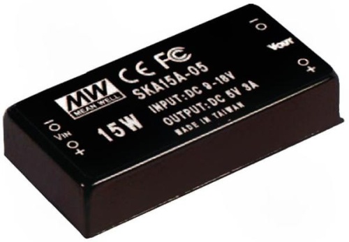 Источник питания DC-DC, 9.9Вт, вход 18…36В, стабил. выход 3.3В/300…3000мА, изоляция 1000В DC, 50.8х25.4х11.27мм., -25С…+71С | код SKA15B-033 | MeanWell Источник питания DC-DC, 9.9Вт, вход 18…36В, стабил. выход 3.3В/300…3000мА, изоляция 1000В DC, 50.8х25.4х11.27мм., -25С…+71С | код SKA15B-033 | MeanWell