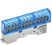 TEKFOR Шина N ноль неизолированная на универсальном держателе 6х9-12-С IEK | код TF-NN10-12-DL-K07 | IEK
