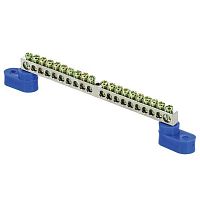 Шина 0 63.20 (2 изолятора стойка) никель | код. sn1-63-20-2 | EKF