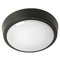 Светильник светодиодный ДБО-15w 4000К 1200Лм круглый черный | код 51473 | Feron