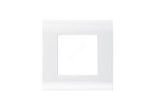 Рамка французский стандарт 2 модуля 45 x 22,5 мм, белая | код 16M-00-02WT | Eurolan