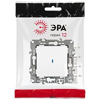 Выключатель Серия 12 12-1102-01М с подсветкой, 10АХ-250В, белый матовый | код Б0065679 | ЭРА