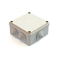 Коробка распаячная для наружного монтажа, RAL 7035, 6 гермовводов, 100х100х50мм, IP44 (CHINT) | код 8820015 | CHINT