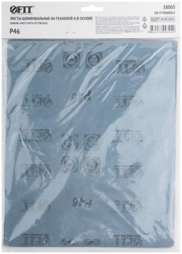 Лист шлифовальный на тканевой основе алюм./оксидный абразивный слой 230х280мм (уп.10шт) Р 46 FIT 38005 фото 4